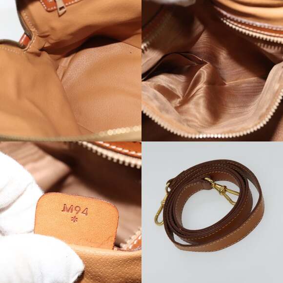 CELINE Macadam Canvas Hand Bag Pvc Leather Brown Gold - Picture 12 of 12